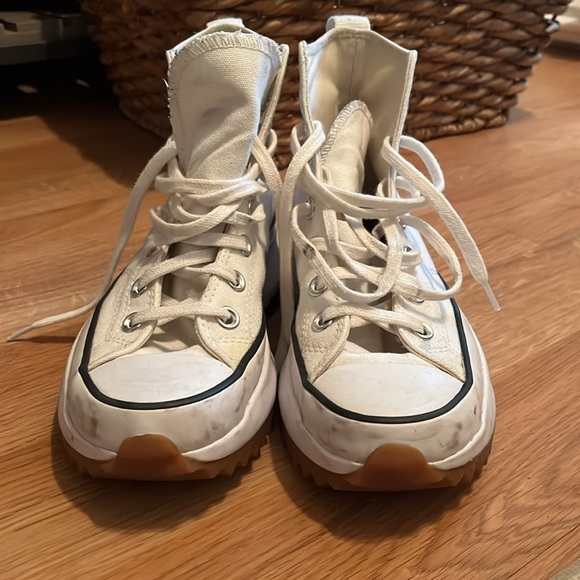 Women Converse Chuck Taylor Run Star Hike Hi Platform Shoes White Womens 7M - Picture 3 of 8